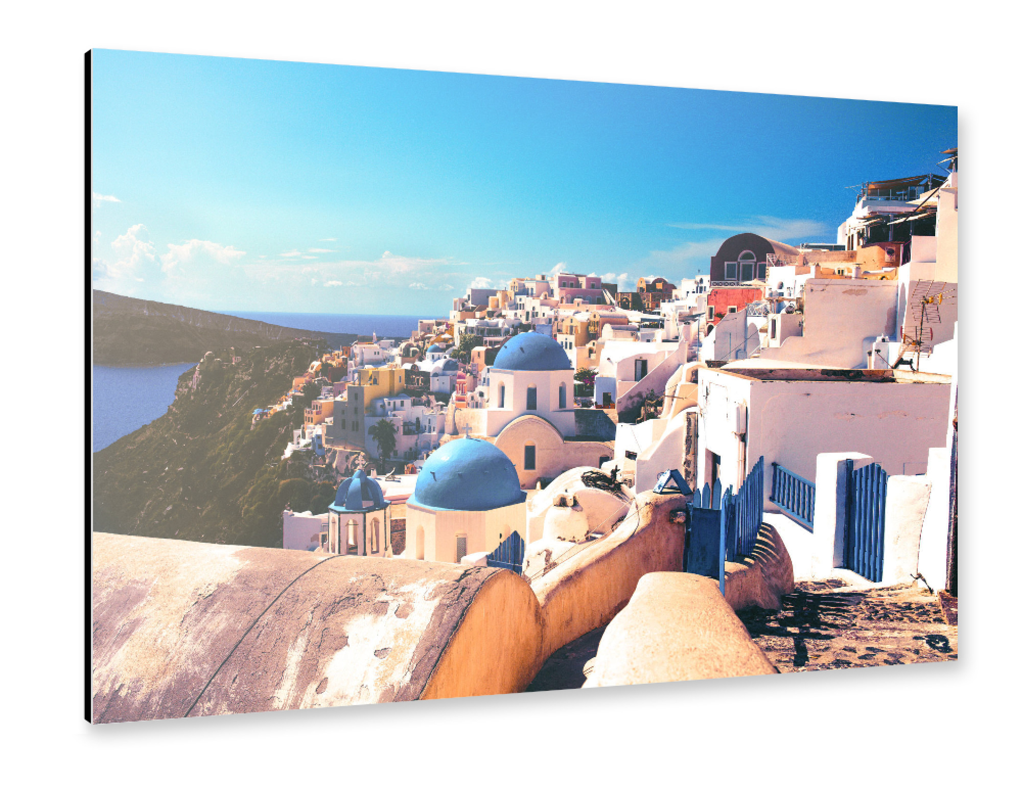 Alu-Dibond "SANTORINI, GREECE" 75x50 cm artboxONE