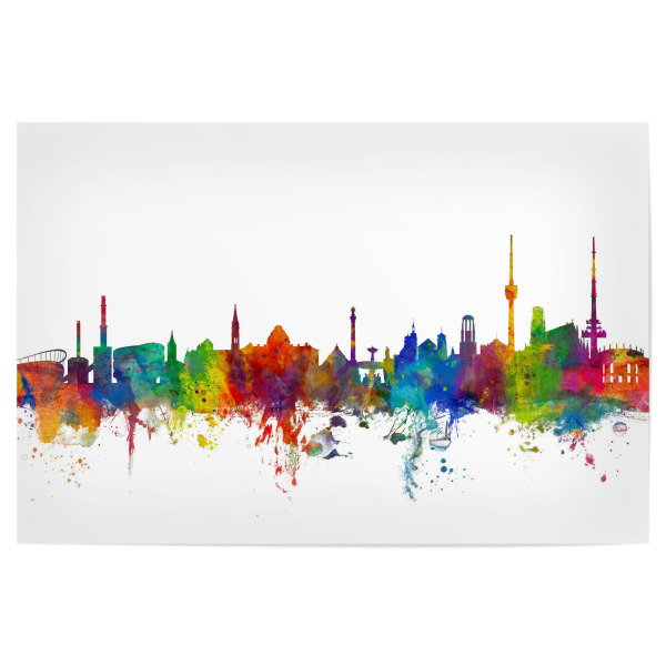 Poster 30x20 cm "Stuttgart Germany Skyline 2" artboxONE - Städte,Reise,Städte / Stuttgart