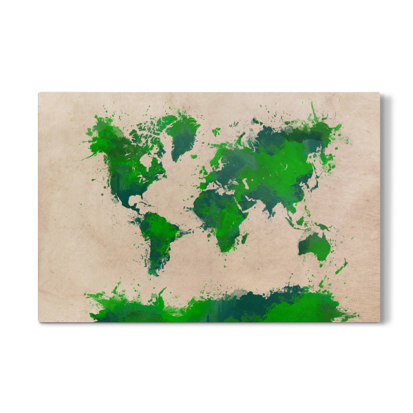Galerie-Print "World map 65 green" 30x20 cm artboxONE