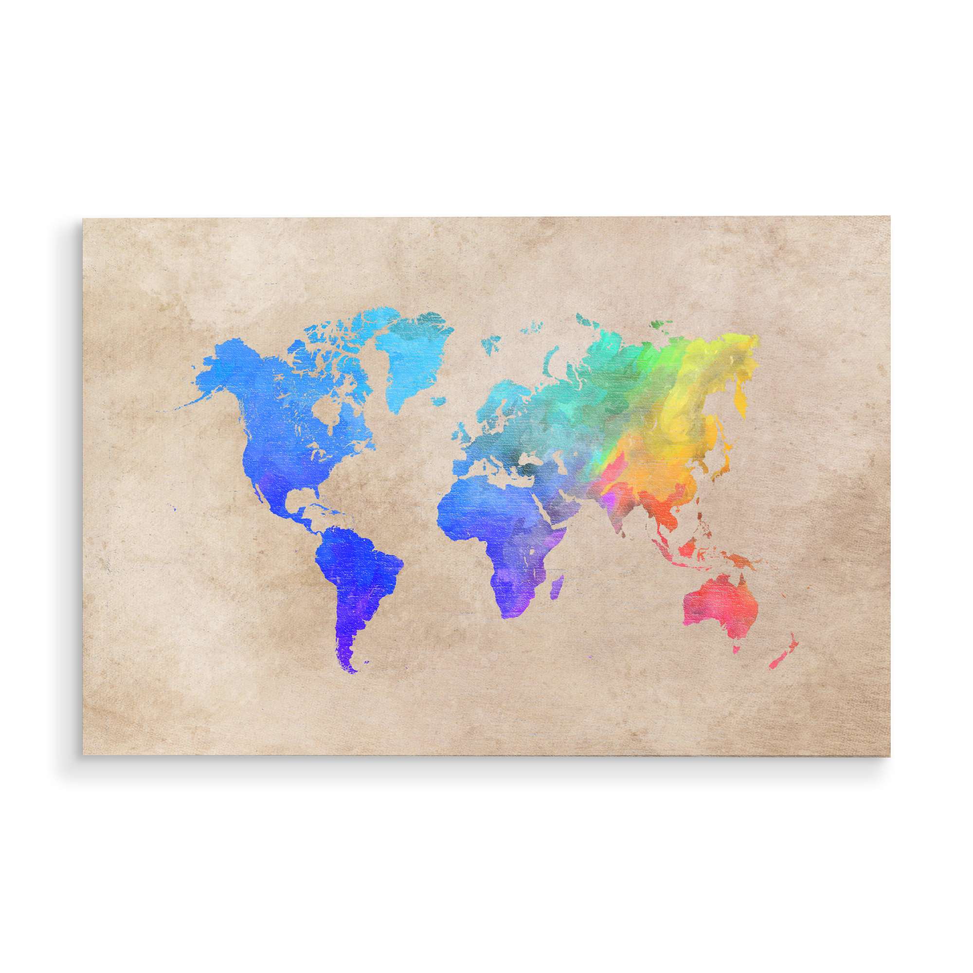 Holzbild "World map niagara" artboxONE - Reise,Kartografie