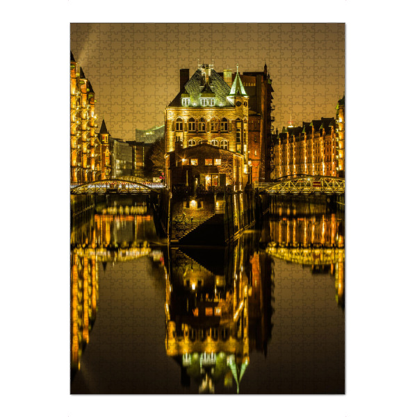 Puzzle Ravensburger "Speicherstadt Hamburg Wasserschloss" artboxONE - Städte / Hamburg,Architektur