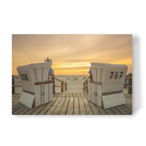 Strandkorb Nordsee Sonnenuntergang