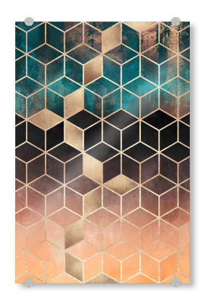 Acrylglasbild "Ombre Dream Cubes" artboxONE - Abstrakt,Geometrie