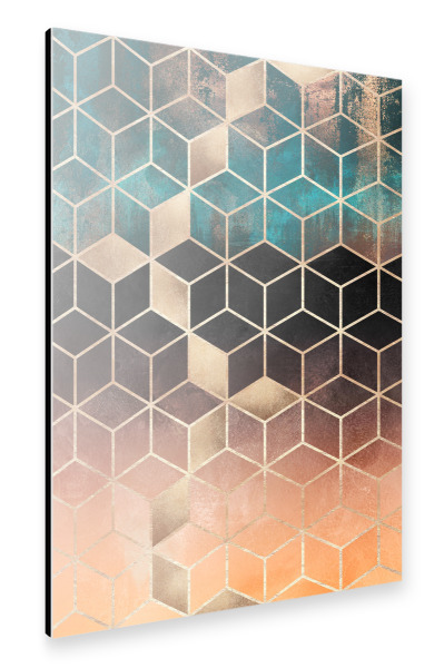 Alu-Dibond "Ombre Dream Cubes" 30x20 cm artboxONE