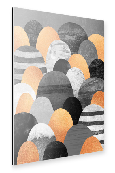 Alu-Dibond "Copper Rocks" 30x20 cm artboxONE