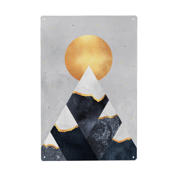 Holzbild "Winter Mountains" artboxONE - Natur,Geometrie