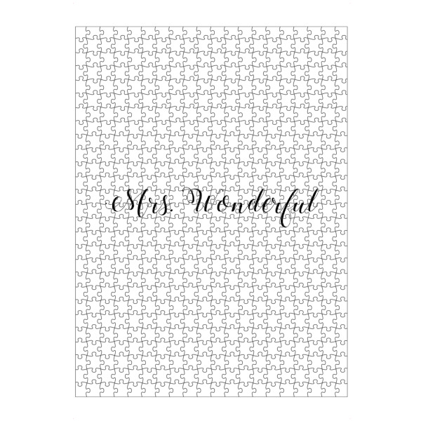 Puzzle Ravensburger "Mrs. Wonderful" artboxONE - Typografie,Schwarzweiß,Liebe