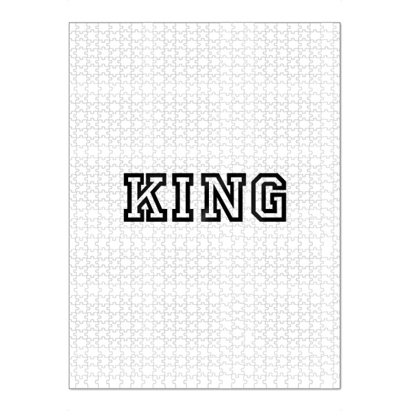 Puzzle Ravensburger "King" artboxONE - Typografie,Schwarzweiß - König,Königin,König,Hochschule,Liebe,Liebe,Typo,Typografie - Bild König