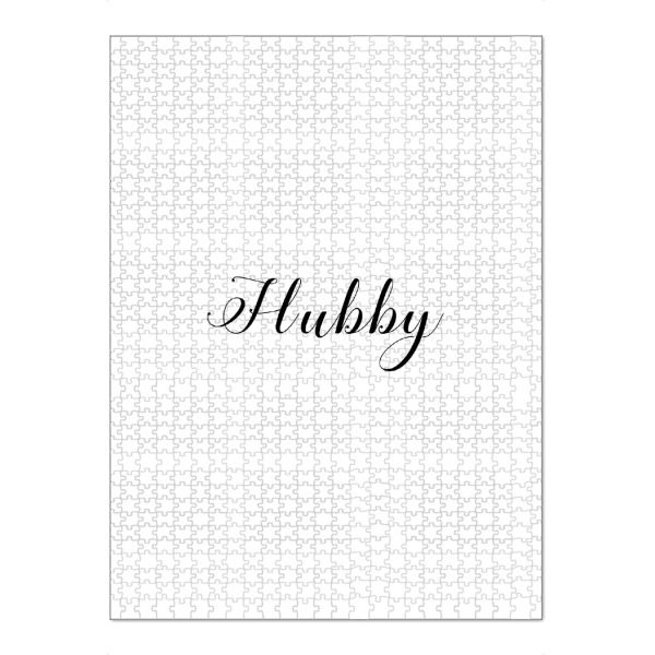 Puzzle Ravensburger "Hubby" artboxONE - Typografie,Schwarzweiß,Liebe - Hubby,Ehemann,Liebe,Liebe,Ehemann,Ehe,Mann,Typografie,Typo - Bild Hubby