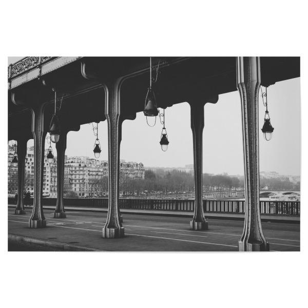 Poster "PONT DE BIR-HAKEIM PARIS" artboxONE - Städte,Reise,Schwarzweiß,Städte / Paris,Liebe,Reise / Länder