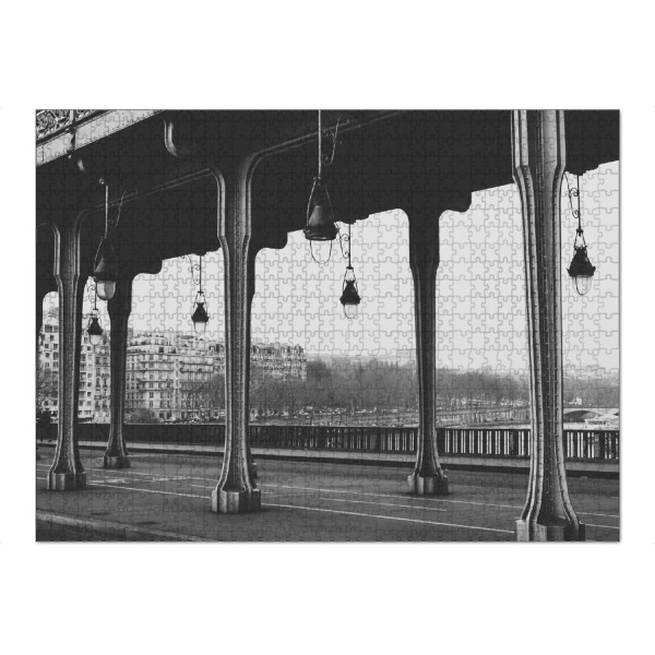 Puzzle Ravensburger "PONT DE BIR-HAKEIM PARIS" artboxONE - Städte,Reise,Schwarzweiß,Städte / Paris,Liebe,Reise / Länder
