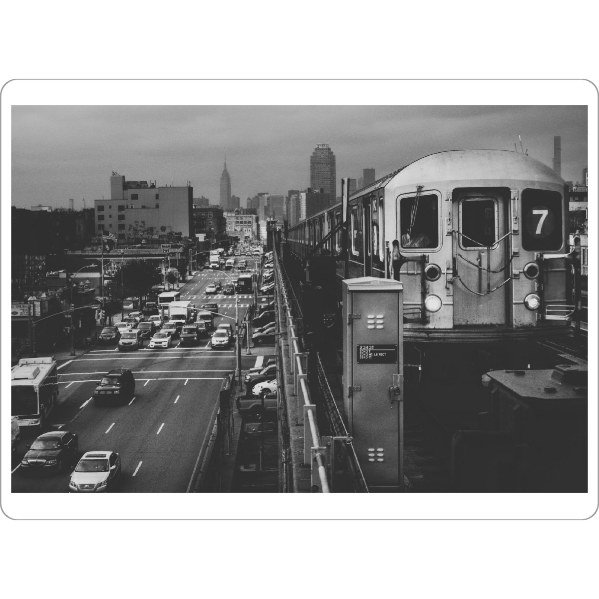 Tischset "SUBWAY NEW YORK CITY" artboxONE - Städte,Städte / New York,Reise,Schwarzweiß,Reise / Länder
