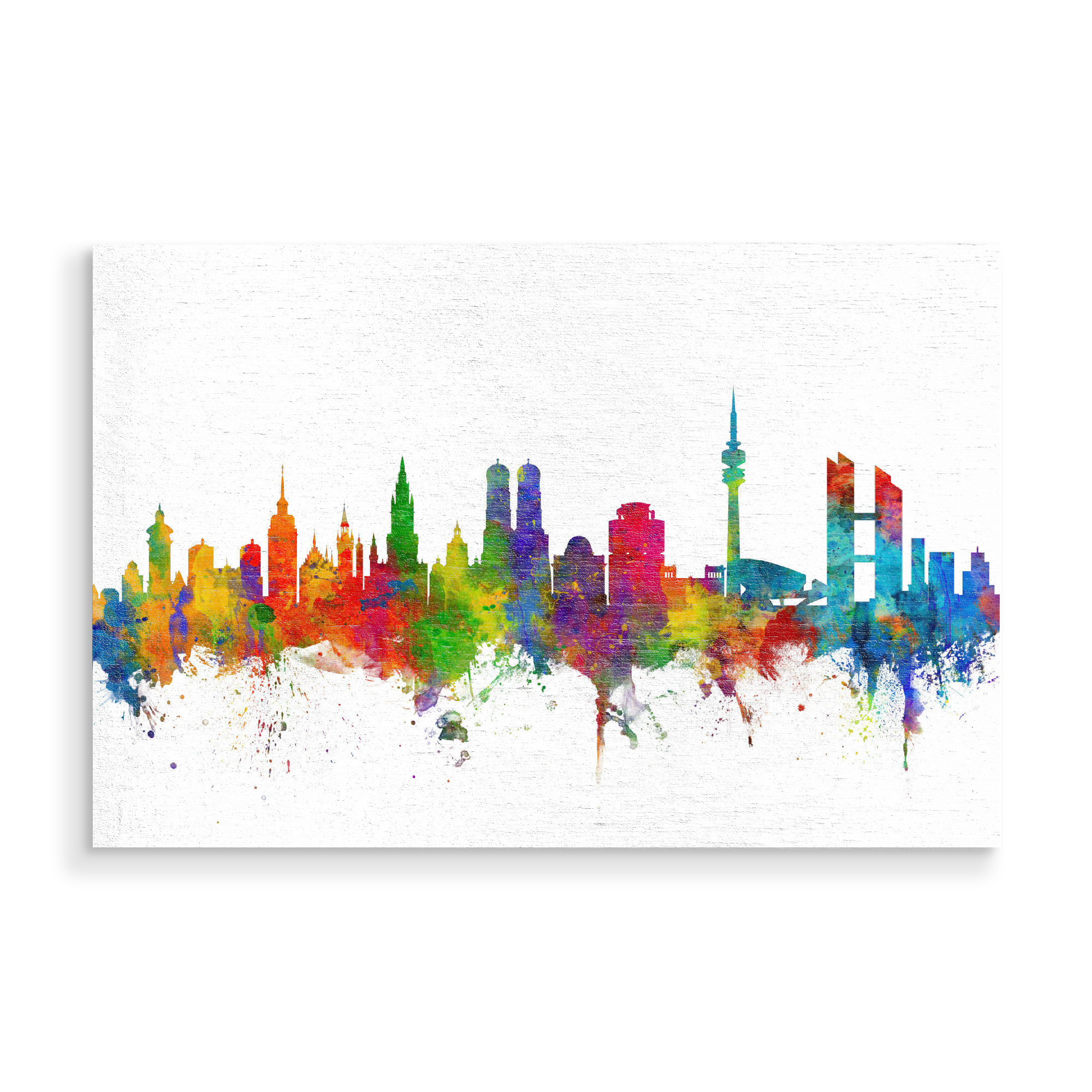 Holzbild "München Germany Skyline" artboxONE - Städte,Städte / München,Reise