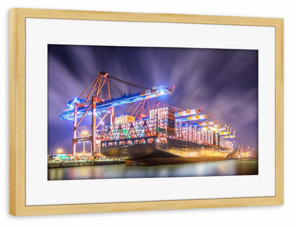 Poster mit Rahmen kiefer "Al Zubara" artboxONE - Städte,Städte / Hamburg,Architektur