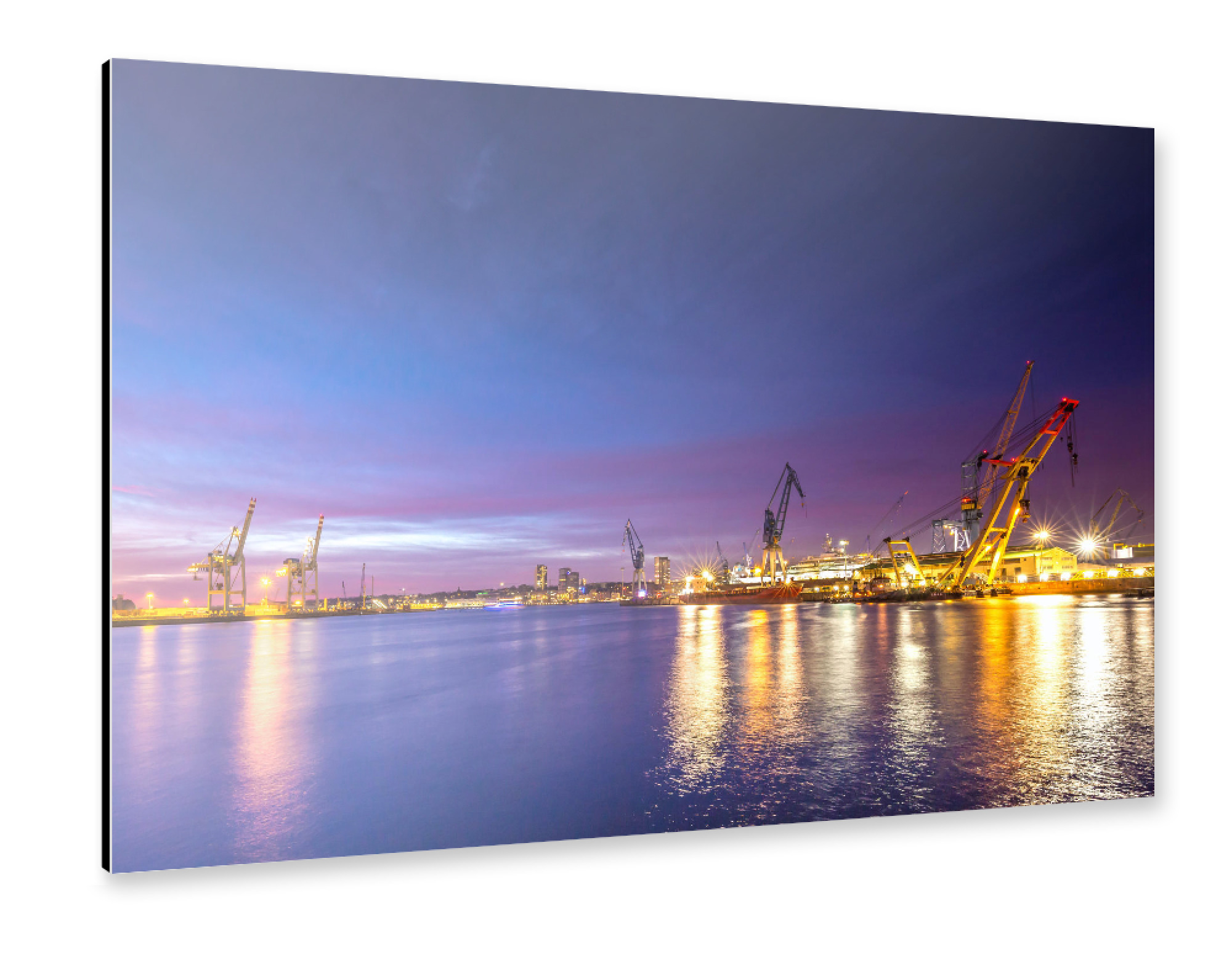 Alu-Dibond "Hamburger Hafen XIII" 75x50 cm artboxONE