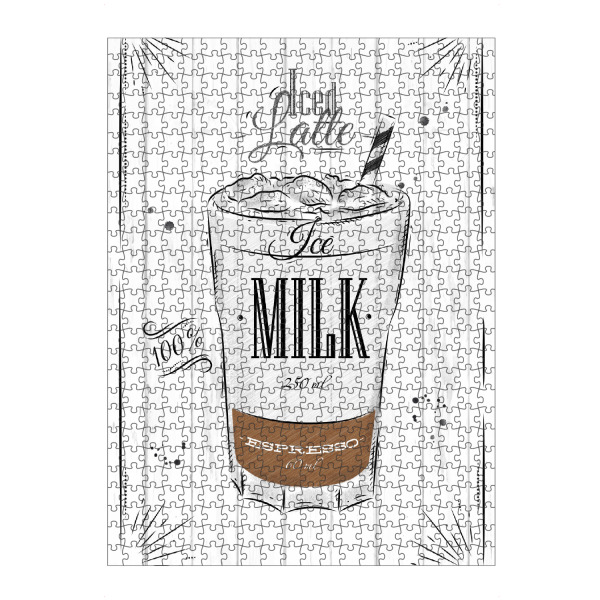 artboxONE Puzzle "Iced Latte" artboxONE - Typografie,Essen & Trinken