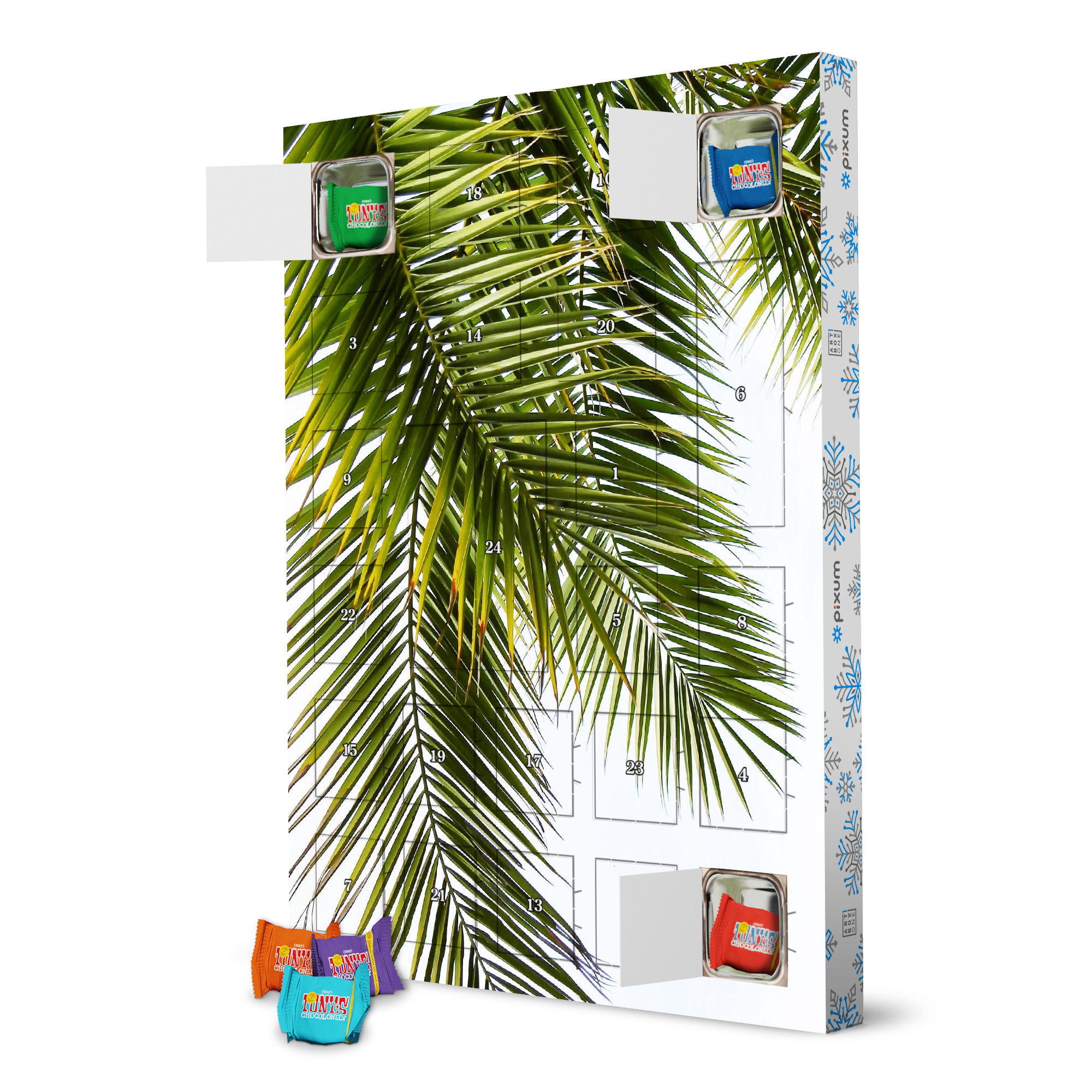 Adventskalender mit Tony's Chocolonely Green Palm Leaves artboxONE Adventskalender Natur