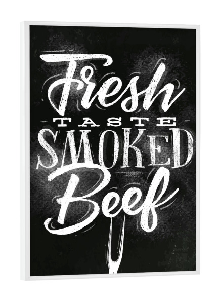 Poster mit weißem Rahmen "Fresh Taste (bw)" artboxONE - Typografie,Essen & Trinken