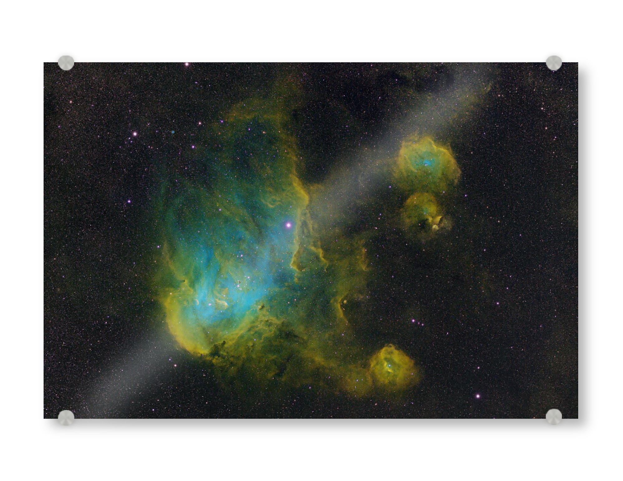 Acrylglasbild "Running Chicken Nebula" artboxONE - Natur,Fiktion,Galaxy