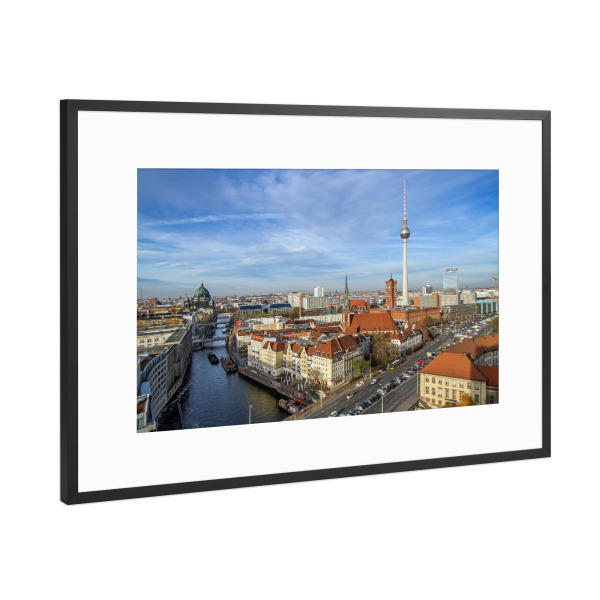 Poster mit Rahmen Schwarz (Metallic) "Berlin 8" artboxONE - Städte,Städte / Berlin,Architektur