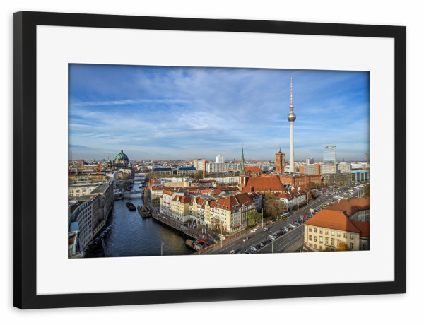 Poster mit Rahmen schwarz "Berlin 8" artboxONE - Städte,Städte / Berlin,Architektur