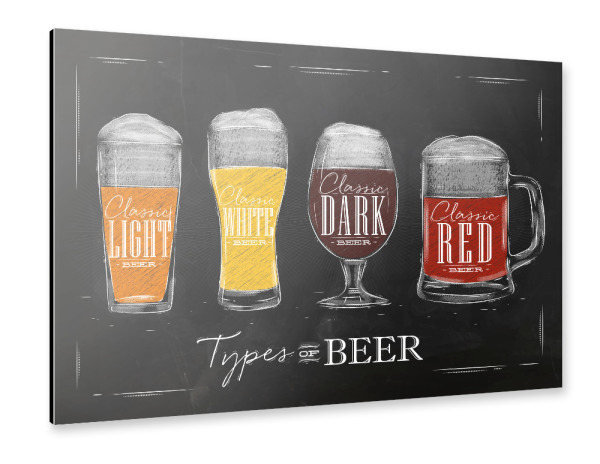 Alu-Dibond "Bier Glas" 30x20 cm artboxONE