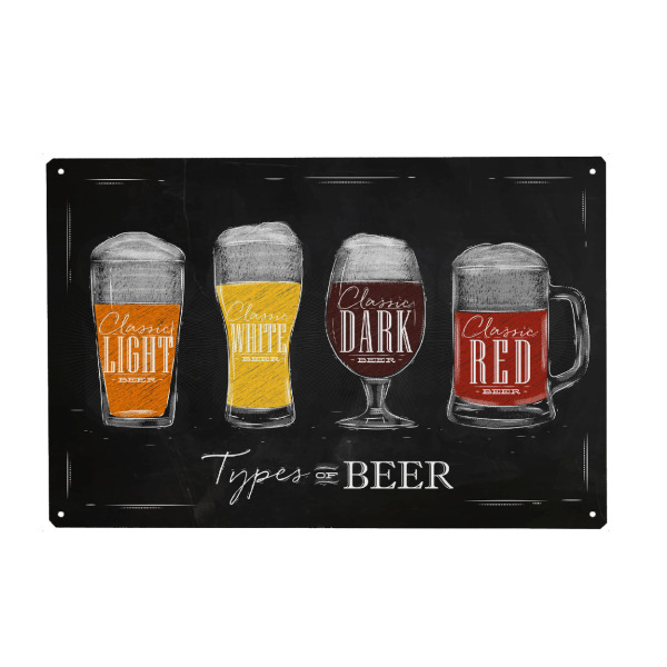 Metall Poster "Bier Glas" artboxONE - Essen & Trinken