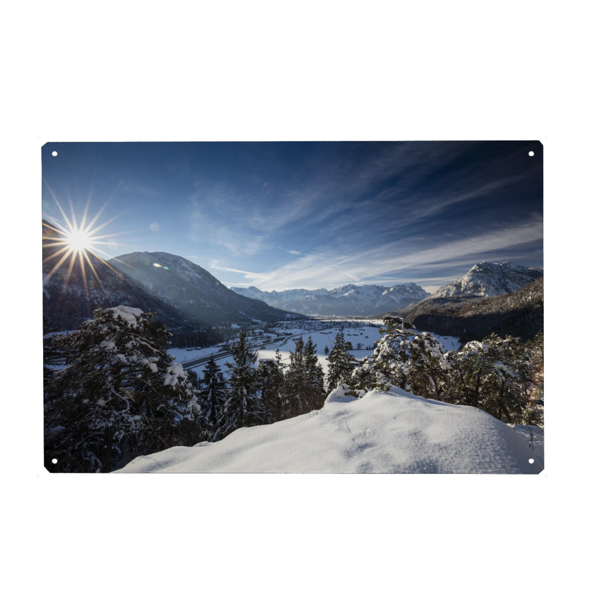 Holzbild "Winterstimmung im Werdenfelser Land" artboxONE - Natur