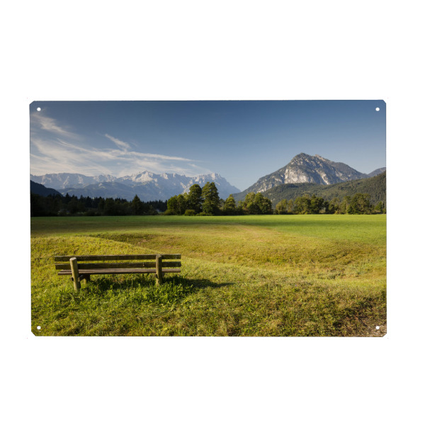 Holzbild "Farchanter Zugspitzblick" artboxONE - Natur
