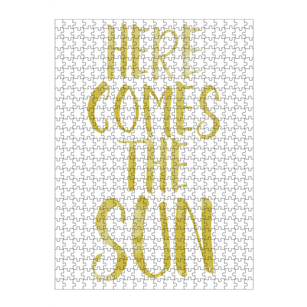 artboxONE Puzzle "Here comes the sun" artboxONE - Typografie - Sonne,Sun - Bild sonne