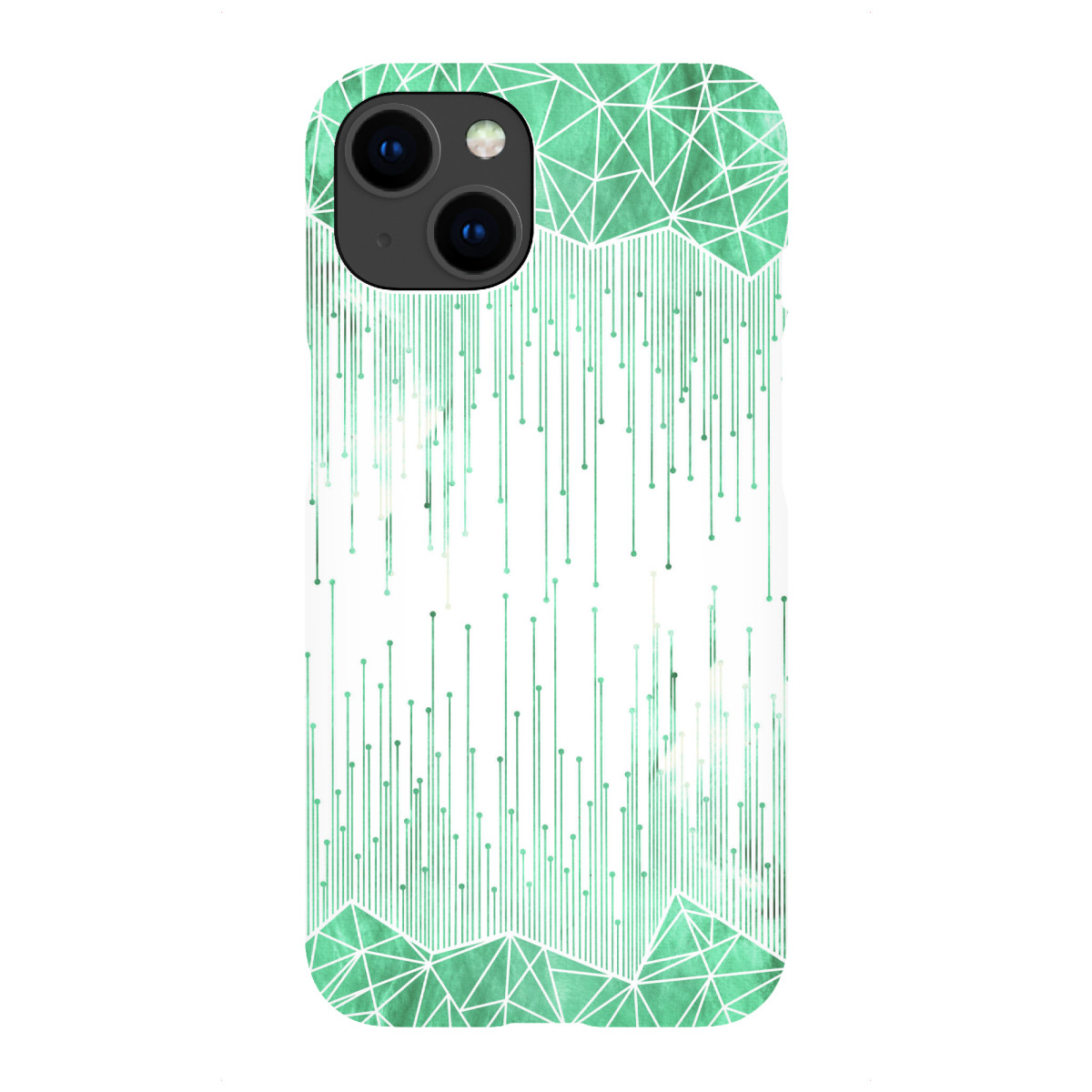 iPhone "Green geometric I" Premium-Case Handyhülle artboxONE