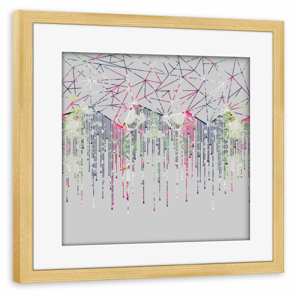 Poster mit Rahmen kiefer "Colorful geometric I" artboxONE - Abstrakt,Geometrie