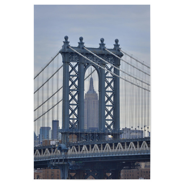 Poster 30x20 cm "Manhattan Bridge und Empire State Building" artboxONE - Städte / New York - Nyc,Manhattan bridge,Empire state building,Manhattan