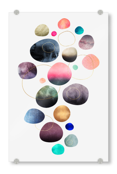Acrylglasbild "My Favorite Pebbles" artboxONE - Abstrakt - Grafik,Abstrakt,Modern,Formen,Farben,Bunt,Abstrakt,Grafik,Bunt,Skandinavisch,Skandinavisch