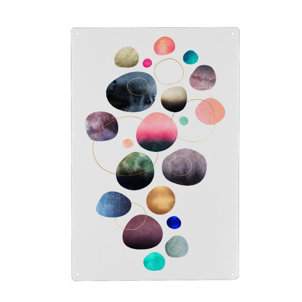 Metall Poster "My Favorite Pebbles" artboxONE - Abstrakt - Grafik,Abstrakt,Modern,Formen,Farben,Bunt,Abstrakt,Grafik,Bunt,Skandinavisch,Skandinavisch