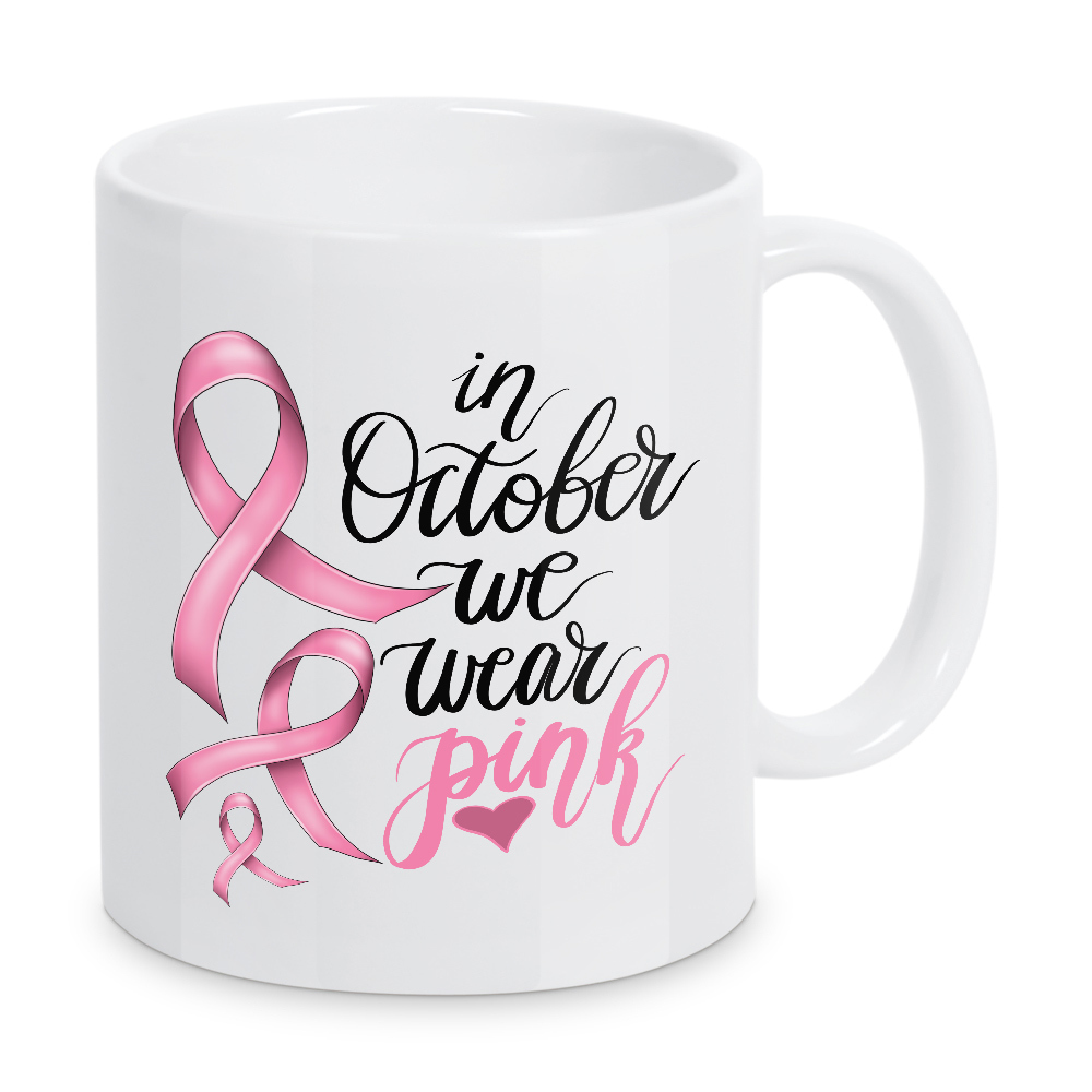 Tasse "Im Oktober tragen wir Pink" artboxONE - Abstrakt,Fashion,Buchstaben,Für Mama