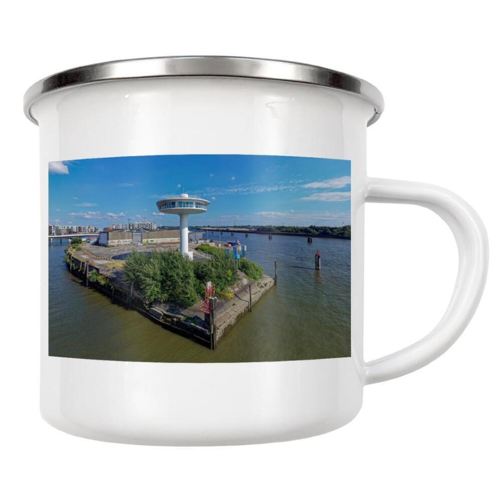 Emaille Tasse "Hamburg - Lighthouse Zero" artboxONE - Städte,Städte / Hamburg,Reise,Architektur,Reise / Länder
