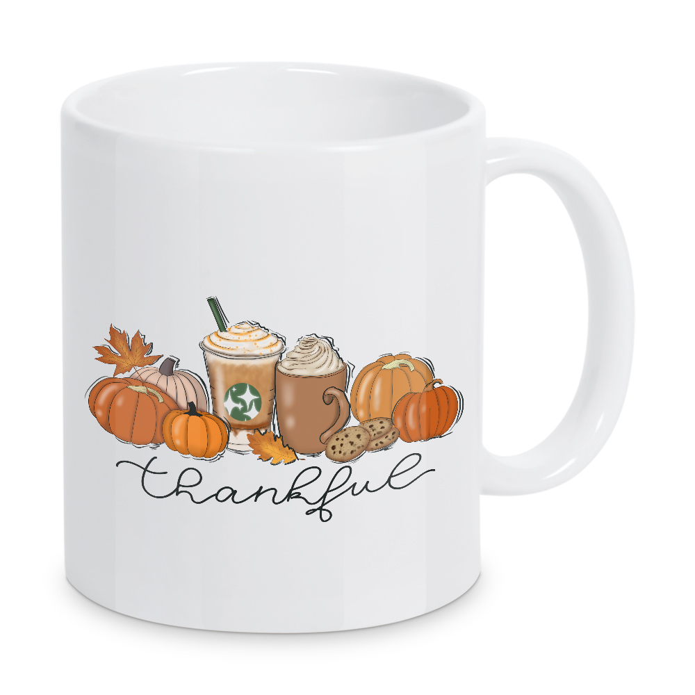 Tasse "Dankbares Herbst-Kürbis-Design" artboxONE - Essen & Trinken,Essen & Trinken / Obst & Gemüse,Festivals,Halloween