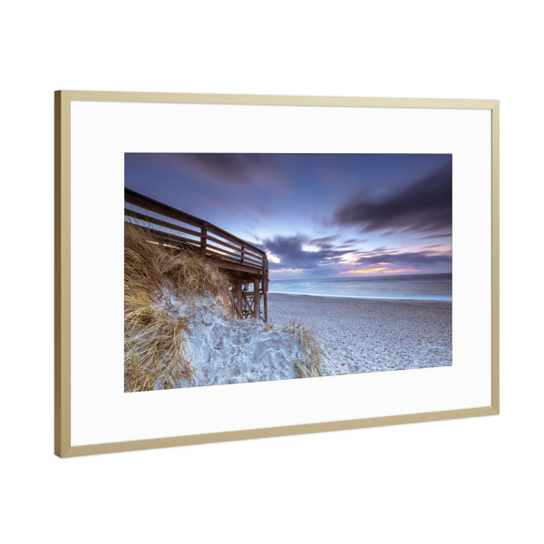 Poster mit Rahmen Gold "Sylt - Kampen II" artboxONE - Natur,Reise / Strand und Meer