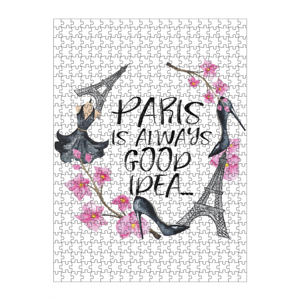 artboxONE Puzzle "Paris Is Always Good Idea" artboxONE - Typografie,Reise,Floral,Städte / Paris,Fashion