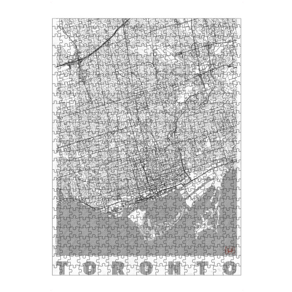 artboxONE Puzzle "Toronto, Kanada 2" artboxONE - Städte,Schwarzweiß,Kartografie - Karte,Stadt,Straße,Plakat,Plan,Map,Street,Toronto,Kanada