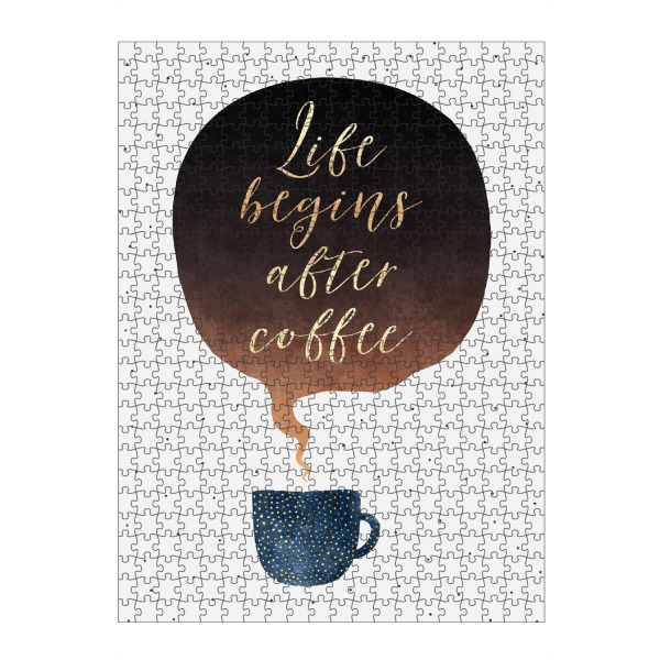 artboxONE Puzzle "Life Begins After Coffee" artboxONE - Typografie,Essen & Trinken
