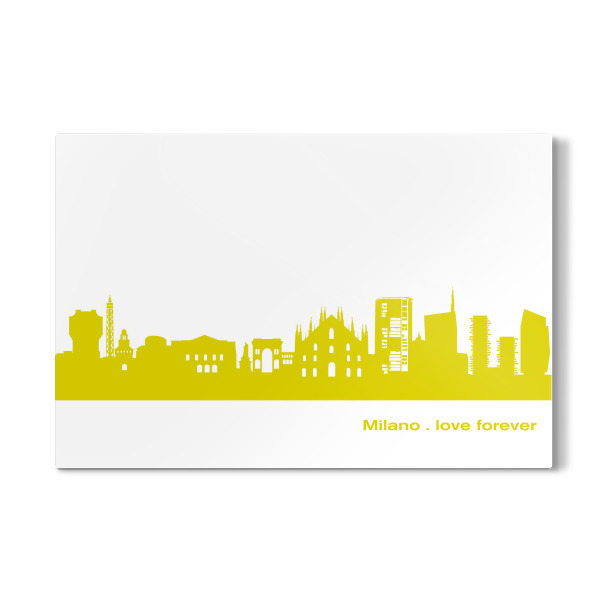 Galerie-Print "MAILAND 06 Skyline Print monochrome Spring-Green" 30x20 cm artboxONE