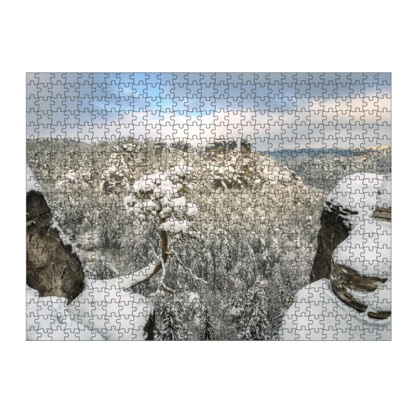 Puzzle Ravensburger "Basteikiefer in der Sächsischen Schweiz im Winter" artboxONE - Natur,Reise