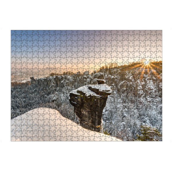 artboxONE Puzzle "Winterlandschaft Sächsische Schweiz" artboxONE - Natur,Reise
