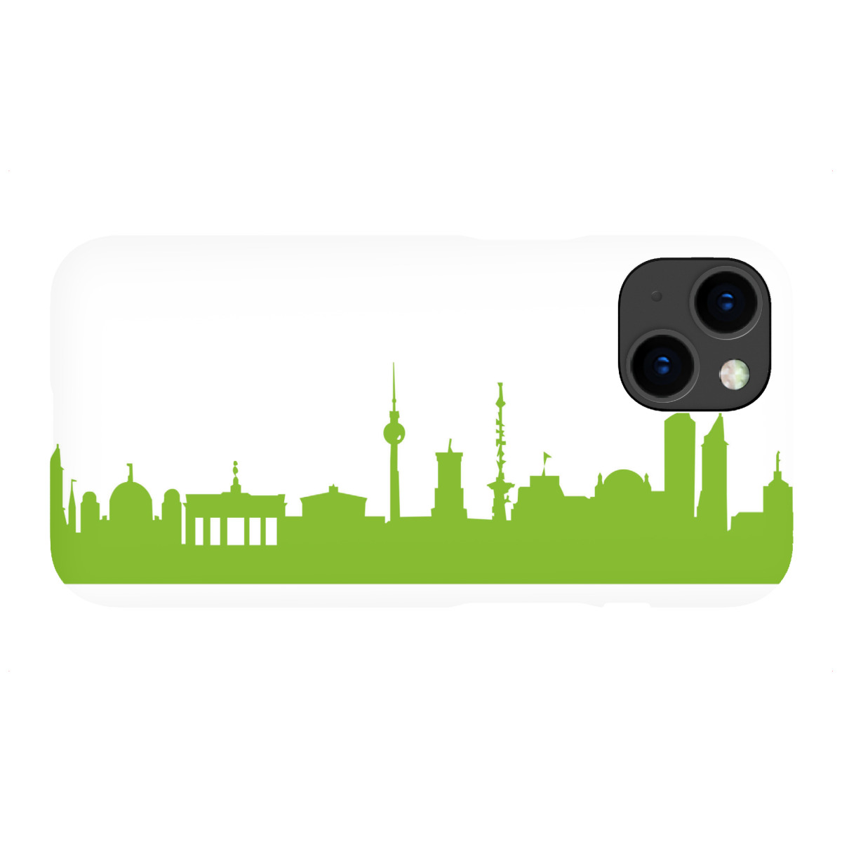 "Berlin 01 Skyline Print monochrome green"für iPhone - Premium-Case Handyhülle artboxONE