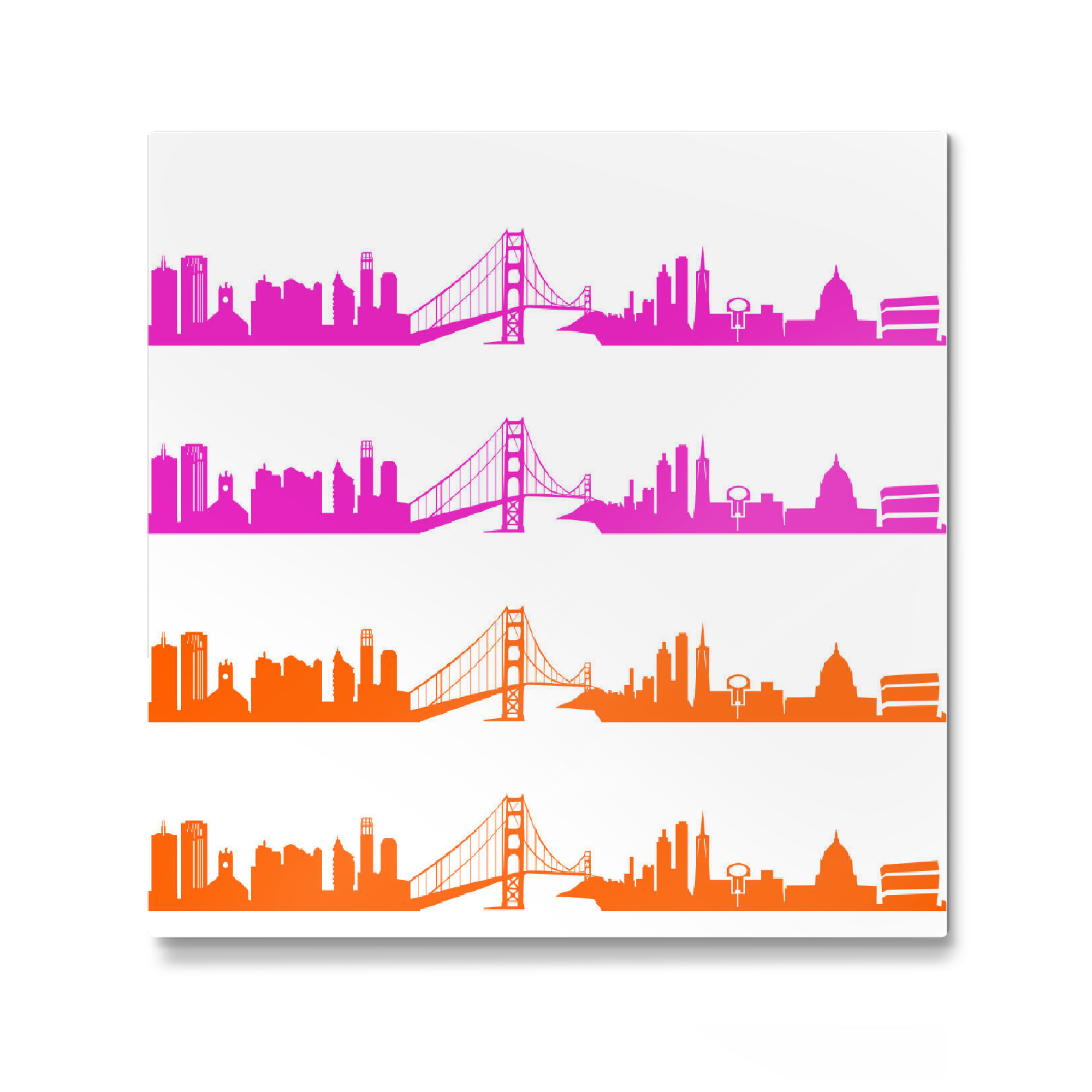 Galerie-Print "San Francisco 01 Bicolor pink orange" 30x30 cm artboxONE