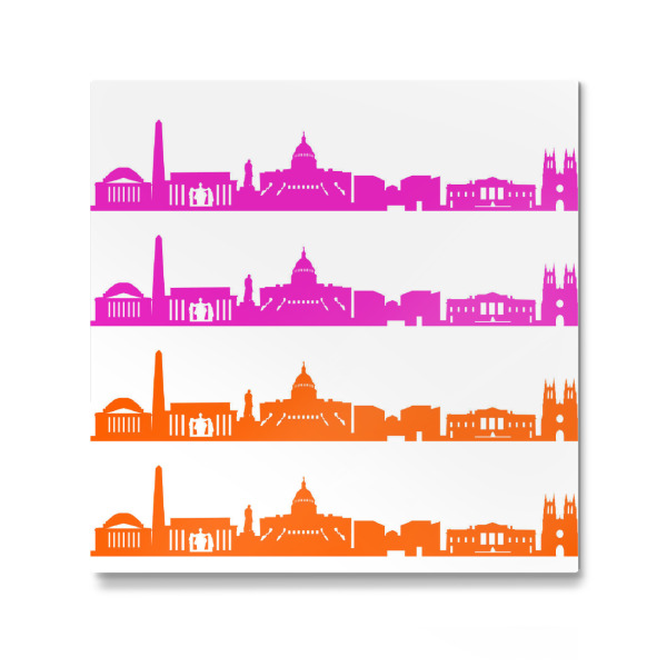 Galerie-Print "Washington 01 Bicolor pink orange" 30x30 cm artboxONE