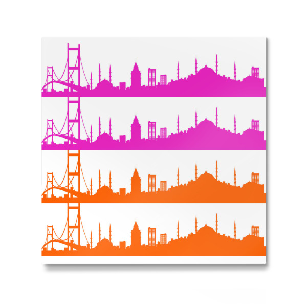 Galerie-Print "Istanbul 01 Bicolor pink orange" 30x30 cm artboxONE