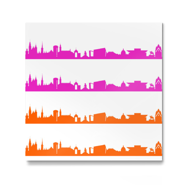 Galerie-Print "Copenhagen 01 Bicolor pink orange" 30x30 cm artboxONE